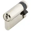 Image de Demi-cylindre européen 5 goupilles 5G 10x65mm pour fermeture anti-panique laiton nickelé 3 clés - HERACLES - C100116