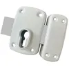 Image de Verrou pour cylindre à profil européen 958E blanc sans cylindre - HERACLES - C5-95800EB