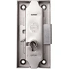 Image de Serrure espagnolette 80 x 50 mm axe 30 mm longueur du canon 12 mm gauche finition fer DEVISMES 12383-004-G