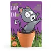 Image de radis et capucine - herbe à chat - carte avec pot