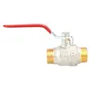 Image de Robinet boisseau sphérique laiton MM bâtiment 12x17 p,rouge pi PN 25