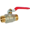 Image de Robinet boisseau sphérique laiton MM bâtiment 26x34 p,rouge pi PN 25