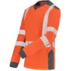 Image de T-shirt manches longues fluo SAFE XP HV orange/bleu marine T4/XL - CEPOVETT - 22-9T85-404-4/XL