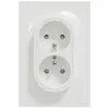 Image de Prise de courant ODACE 2P+T double blanc à griffes spécial rénovation - SCHNEIDER ELECTRIC - S521089