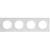 Image de Plaque ODACE Styl blanche 4 postes horizontal/vertical entraxe 71mm - SCHNEIDER ELECTRIC - S520708