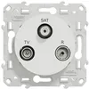 Image de Prise TV / FM / SAT ODACE 1 entrée blanc à vis - SCHNEIDER ELECTRIC - S520461