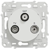 Image de Prise TV / FM / SAT ODACE 1 entrée blanc à vis SCHNEIDER ELECTRIC S520461