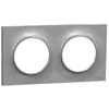 Image de Plaque ODACE Styl aluminium 2 postes horizontal/vertical entraxe 71mm - SCHNEIDER ELECTRIC - S520704E