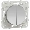 Image de Double va-et-vient ODACE aluminium - SCHNEIDER ELECTRIC - S530214