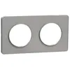 Image de Plaque ODACE TOUCH horizontal/vertical aluminium 2 postes - SCHNEIDER ELECTRIC - S530804