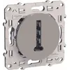 Image de Schneider Electric - Prise téléphone en T 8 contacts à vis - aluminium - Odace - Schneider