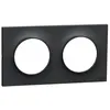 Image de Plaque ODACE Styl anthracite 2 postes horizontal/vertical entraxe 71mm - SCHNEIDER ELECTRIC - S540704
