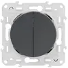 Image de Interrupteur double va-et-vient Schneider Electric Odace Gris anthracite