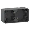 Image de Boîte 2 poste IP55 IK08 - En saillie - Gris anthracite - Mureva Styl