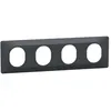 Image de Schneider Electric - Plaque finition 4 postes horizontale anthracite entraxe 71 mm - Ovalis - Schneider