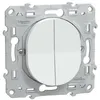 Image de Schneider Electric - Double interrupteur va-et-vient 10A Blanc - Ovalis - Schneider