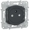 Image de Schneider Electric - Prise affleurante 2P+T 16A bornes auto - anthracite - Ovalis - Schneider