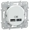 Image de Schneider Electric - Double chargeur USB A+C 12W Blanc - Ovalis