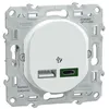 Image de Schneider Electric - Chargeur USB A 7,5W + C 45W type C - Ovalis - Blanc - Schneider