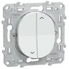 Image de Schneider Electric - Interrupteur volet roulant 2 boutons 6A Blanc - Ovalis - Schneider