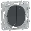 Image de Schneider Electric - Interrupteur volet roulant 2 boutons 6A anthracite - Ovalis - Schneider