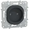 Image de Schneider Electric - Prise à puits 2P 16A bornes vis anthracite - Ovalis - Schneider