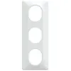 Image de Schneider Electric - Plaque finition 3 postes Verticale entraxe 71 mm Blanc - Ovalis - Schneider
