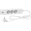 Image de Schneider Electric, Multiprise, Odace parasurtenseur 3 prises 1,5 m blanc (ST933U1W) (PECO 7/5, 1.50 m)
