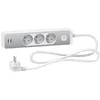 Image de Schneider Electric - Bloc multiprise 3 prises 2P+T + 2 USB - Blanc et alu - Schneider