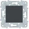 Image de Bouton poussoir 10A connexion rapide - anthracite - Unica - Schneider