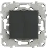 Image de Schneider Electric - Double interrupteur va et vient 10A - anthracite - Unica - Schneider