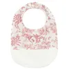 Image de Tartine et Chocolat - Bavoir toile de Jouy pêche Vieux rose et blanc