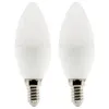 Image de Zenitech - Lot de 2 ampoules LED Flamme 5W E14 360lm 2700K - Blanc chaud