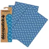 Image de 3 feuilles Décopatch - Fleurs bleu 752