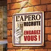 Image de Plaque métallique L'Apéro 20 cm
