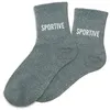 Image de Chaussettes - Femme - Gris avec paillettes - Sportive - Taille 36/42 - Humour - Cadeau