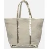 Image de Cabas L Porte Epaule En Lin Et Paillette par Vanessa Bruno Beige T.U Sacs