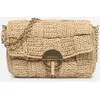 Image de Sac Moon Pm En Raphia Effet Damier par Vanessa Bruno Beige T.U Sacs