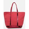 Image de Cabas L Porte Epaule En Toile Coton Et P par Vanessa Bruno Rouge T.U Sacs