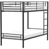 Image de Lits superposes separables 2 x 90 x 190 cm en metal - Noir - Sommiers inclus - ABBY