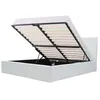 Image de MARTIN Lit adulte 140 x 190 cm + coffre de rangement - Simili blanc - Sommier inclus