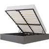 Image de Eclipse Lit Coffre Adulte 140x190 Cm - Tissu Gris Clair - Sommier Inclus