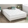 Image de Ensemble Matelas ressorts + Sommier tapissier 140 x 190 cm - Confort équilibré - Epaisseur 23 cm - Galon gris