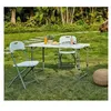Image de Table de réception pliante AUCUNE 4 personnes 122 cm acier PEHD blanc