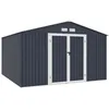 Image de Abri De Jardin En Métal 10,85 M2 - Kit D'Ancrage Inclus - Gris Anthracite