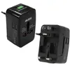 Image de AKASHI Adaptateur Universel De Voyage Avec 2 Sorties Usb - Noir