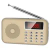 Image de Mini Poste Radio FM AM Lecteur MP3 Micro SD Rechargeable Or YONIS