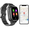 Image de Montre Traceur GPS 4G pour Senior Enfant Localisation Température Cardio Pression Noir YONIS