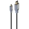 Image de Câble vidéo Micro HDMI vers HDMI 4K Accsup 1,5 m Noir Gris
