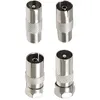 Image de Kit 4 adapteurs Accsup F vers Coaxial Gris
